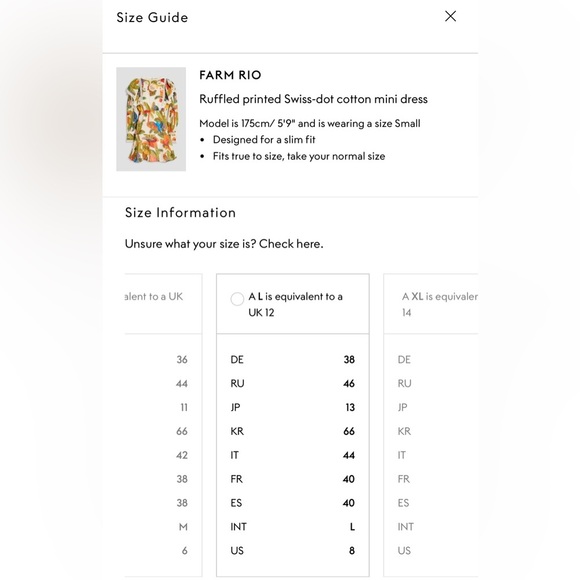 FARM RIO Ruffled printed Swiss-dot cotton mini dress SZ L - Picture 6 of 11